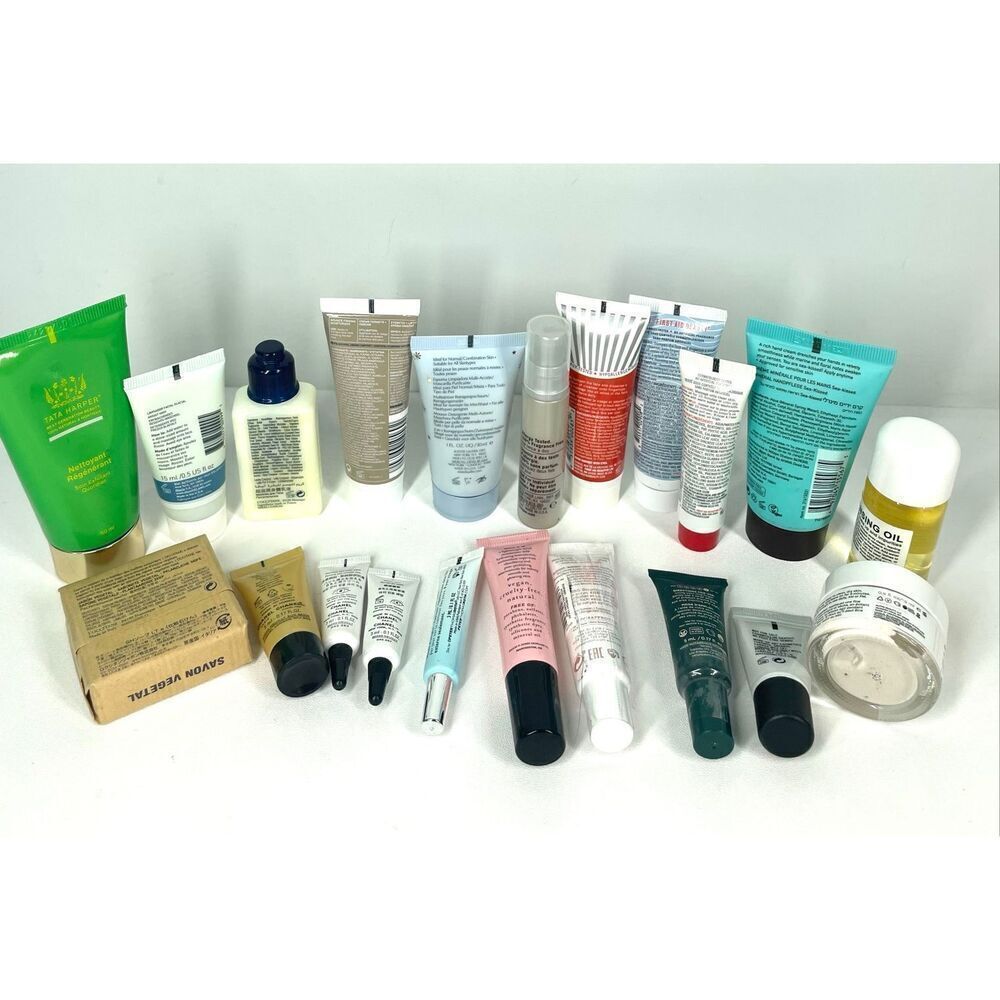 Luxury Skincare Travel Lot 21pc Tata Harper Chanel Estée Lauder FAB Skyn Veriphy - Picture 2 of 8